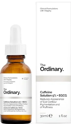 Flacon The Ordinary Caffeine Solution 5% + EGCG sérum contour des yeux