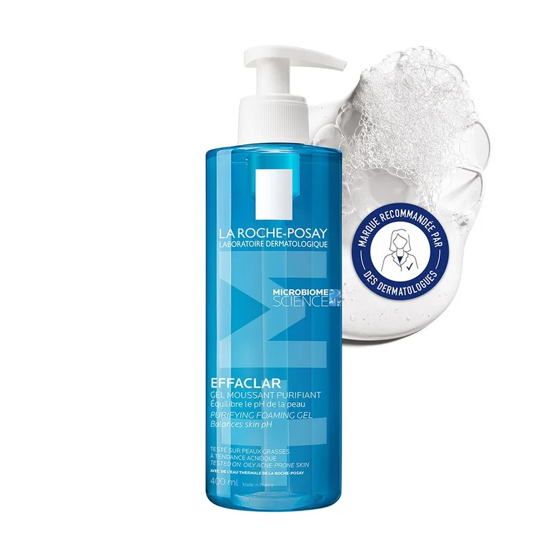 La Roche-Posay Effaclar Gel Moussant Purifiant 200 ml — nettoyant peau grasse