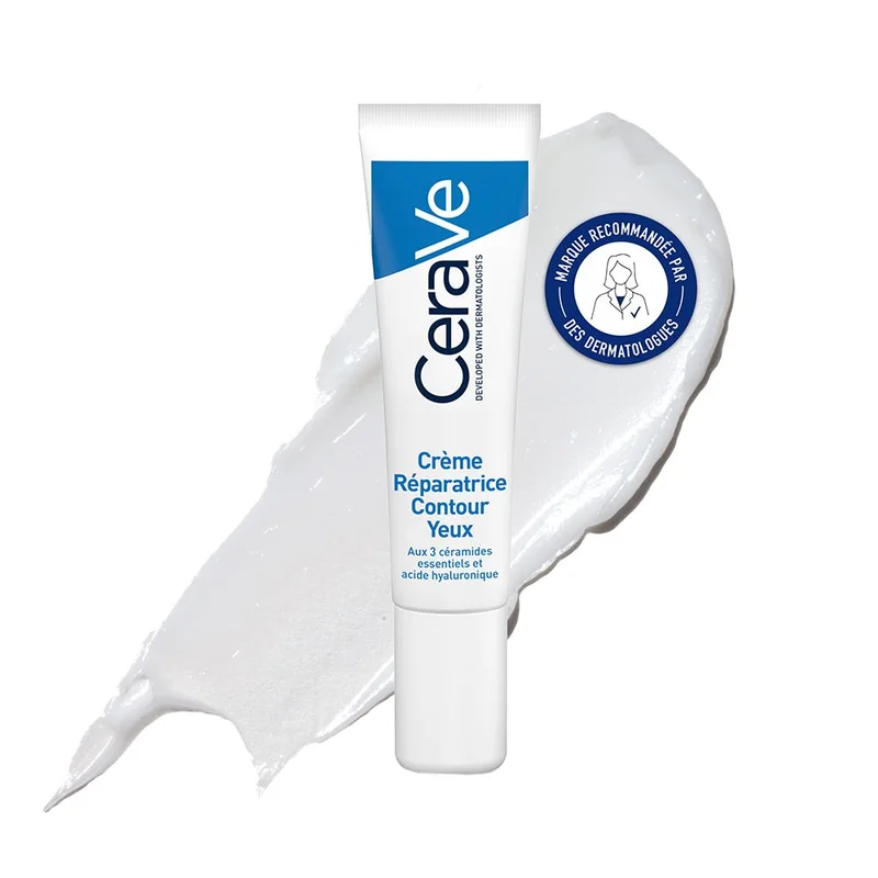 Tube CeraVe Crème Réparatrice Contour des Yeux soin barrière peaux sensibles